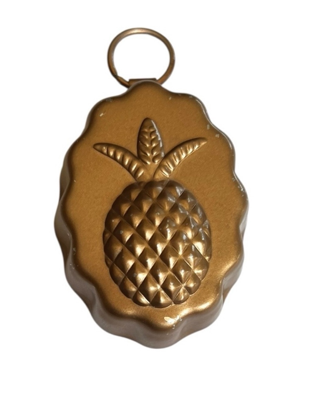 Williams Sonoma Vintage Copper Mini Pineapple Mold Ornament Wall Hanging